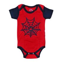 Body Bebê Homem Aranha Spider Man Manga Curta Body Bebê Homem Aranha Spider Man Manga Curta