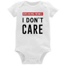 Body Bebê I don't care - Foca na Moda