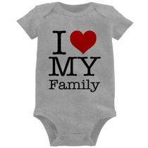 Body Bebê I Love My Family - Foca na Moda