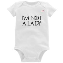 Body Bebê I'm not a lady - Foca na Moda
