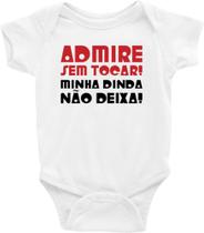 Body Bebê Infantil Admire Sem Tocar, Minha Dinda não Deixa - TAMANHO GG Body Bebê Infantil Admire Sem Tocar, Minha Dinda não Deixa - TAMANHO GG