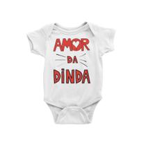Body Bebê Infantil Amor da Dinda Branca