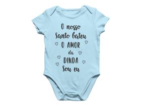 Body Bebê Infantil Amor da Dinda Promovida Madrinha Azul bebê Body Bebê Infantil Amor da Dinda Promovida Madrinha Azul bebê