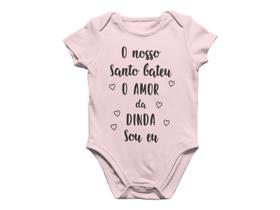 Body Bebê Infantil Amor da Dinda Promovida Madrinha Rosa Bebê Body Bebê Infantil Amor da Dinda Promovida Madrinha Rosa Bebê