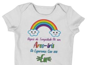 Body Bebê Infantil Arco-íris Depois Da Tempestade sou Eu Branca