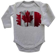 Body Bebe Infantil Bandeira Canada America do Norte Body Bebe Infantil Bandeira Canada America do Norte