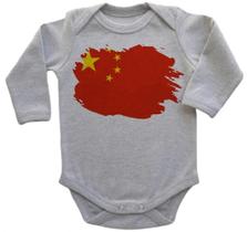 Body Bebe Infantil Bandeira China Asia Body Bebe Infantil Bandeira China Asia