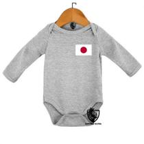 Body Bebe Infantil Bandeira Japao Oriental