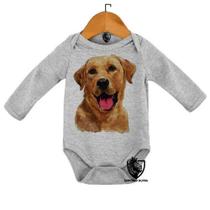 Body Bebe Infantil Cachorro Cao Dog Labrador Caramelo Raca Show