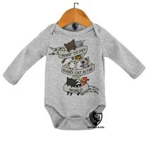Body Bebe Infantil Cat Pet World Gato Gatinho Felino