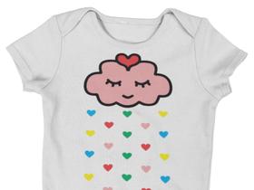 Body Bebê Infantil Chuva de Amor Bênçãos Roupinha Branca Body Bebê Infantil Chuva de Amor Bênçãos Roupinha Branca