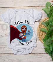 Body bebê infantil dia dos pais meu pai meu herói r3420 - Confecções Subli Body bebê infantil dia dos pais meu pai meu herói r3420 - Confecções Subli