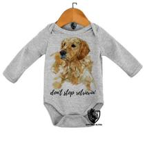 Body Bebe Infantil Dont Stop Cachorro Golden Retriever Body Bebe Infantil Dont Stop Cachorro Golden Retriever