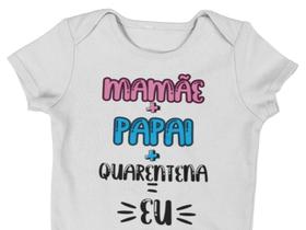 Body Bebê Infantil Mamãe + Papai + Quarentena = Eu Branca Body Bebê Infantil Mamãe + Papai + Quarentena = Eu Branca