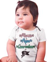 Body Bebê Infantil Mamãe + Papai + Quarentena = Eu Branca