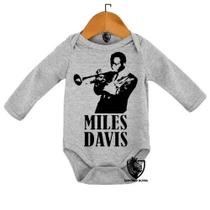 Body Bebe Infantil Mile Davis Trompete Trompetista