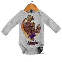 Body Bebe Infantil Mini Sagat Street Figther Jogo Game Anos 90 Body Bebe Infantil Mini Sagat Street Figther Jogo Game Anos 90