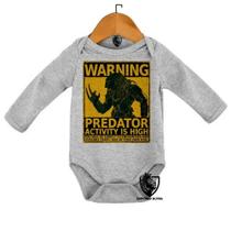 Body Bebe Infantil Predador Alien Warning Perigo Cartaz Body Bebe Infantil Predador Alien Warning Perigo Cartaz