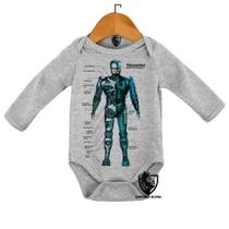 Body Bebe Infantil Robocop Policia Arma Armadura Body Bebe Infantil Robocop Policia Arma Armadura