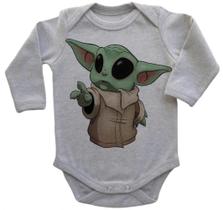 Body Bebe Infantil Roupa Crianca Baby Grogu Yoda Mandalorian Body Bebe Infantil Roupa Crianca Baby Grogu Yoda Mandalorian