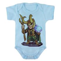 Body Bebe Infantil Roupa Crianca Loki Vilao Vingadores e Thor