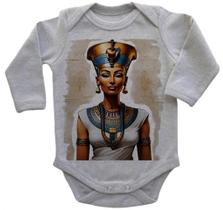 Body Bebe Infantil Roupa Crianca Nefertite Egito Rainha Cleopatra