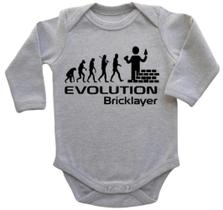 Body Bebe Infantil Roupa Crianca Pedreiro Construtor Evolucao