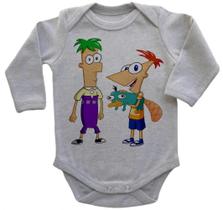 Body Bebe Infantil Roupa Crianca Phineas e Feb Desenho Antigo Body Bebe Infantil Roupa Crianca Phineas e Feb Desenho Antigo
