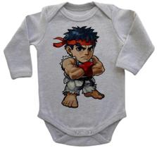 Body Bebe Infantil Roupa Crianca Ryu Karate Street Fighter Jogo Antigo
