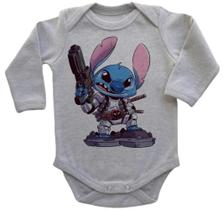 Body Bebe Infantil Roupa Crianca Stitch Deadpool Desenho Animado