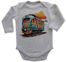 Body Bebe Infantil Roupa Crianca Trem Colorido Trensurb