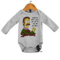 Body Bebe Infantil Simpsons Flanders Cristo Vizinho Homer Body Bebe Infantil Simpsons Flanders Cristo Vizinho Homer