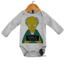 Body Bebe Infantil Simpsons Sr Burns Preso Delegacia Body Bebe Infantil Simpsons Sr Burns Preso Delegacia