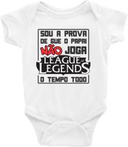 Body Bebê Infantil Sou a Prova de Que Meu Pai Não joga LOL o Tempo Todo - TAMANHO P Body Bebê Infantil Sou a Prova de Que Meu Pai Não joga LOL o Tempo Todo - TAMANHO P