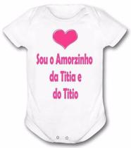 Body Bebê Infantil Sou Amorzinho Da Tia Do Tio