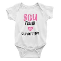 Body Bebê Infantil Sou Fruto da Quarentena Engraçado Branca Body Bebê Infantil Sou Fruto da Quarentena Engraçado Branca