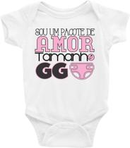 Body Bebê Infantil Sou Um Pacote de Amor Tamanho GG Mod2 - TAMANHO M