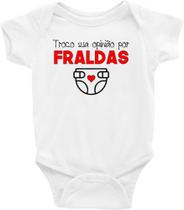 Body Bebê Infantil Troco sua opinião por fraldas - TAMANHO M Body Bebê Infantil Troco sua opinião por fraldas - TAMANHO M