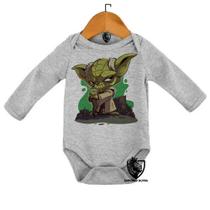 Body Bebe Infantil Yoda Jedi Personagem Body Bebe Infantil Yoda Jedi Personagem