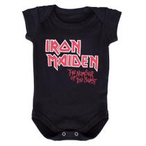 Body Bebê Iron Maiden The Number Preto Body Bebê Iron Maiden The Number Preto