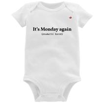 Body Bebê It's Monday again - Foca na Moda