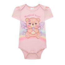 Body Bebê Kukiê Ursinho e Strass Rosa - 2502000 Body Bebê Kukiê Ursinho e Strass Rosa - 2502000