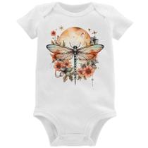 Body Bebê Libélula, Lua e Flores - Foca na Moda Body Bebê Libélula, Lua e Flores - Foca na Moda
