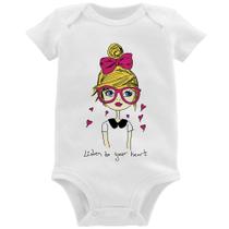 Body Bebê Listen to your heart - Foca na Moda