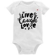 Body Bebê Live Laugh Love - Foca na Moda