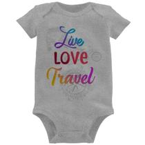 Body Bebê Live Love Travel - Foca na Moda