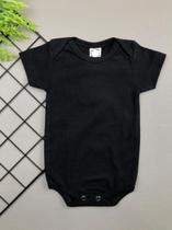 Body Bebê Malha Preto Manga Curta ideal para seu Bebê