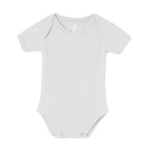 Body Bebê Manga Curta Básico Malha Premium Algodão Branco Era Uma Vez Body Bebê Manga Curta Básico Malha Premium Algodão Branco Era Uma Vez