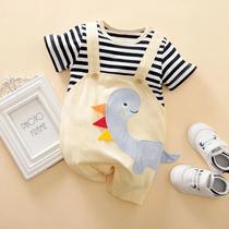 Body Bebê Manga Curta - Dinossauro 3D Bordado em Algodão