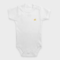 Body Bebê Manga Curta em Malha Canelada - Baby Duck